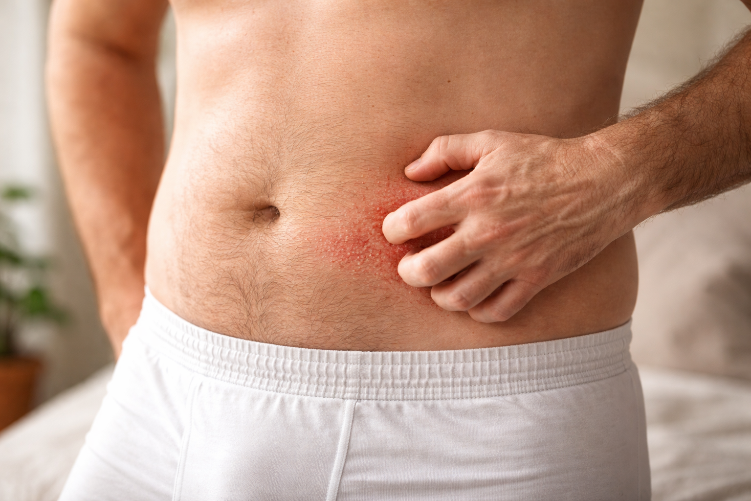 乾燥でパンツのゴムのところが痒いのは不潔だから？