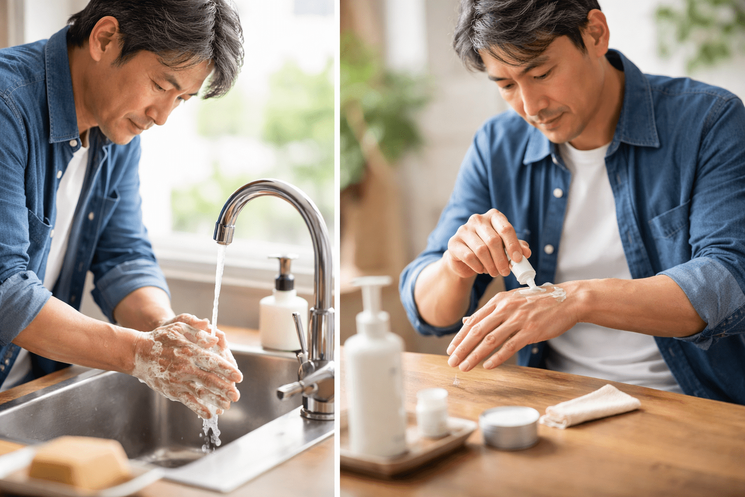 ハンドソープがつらくなった日｜50代男性の“手洗いと乾燥”の現実