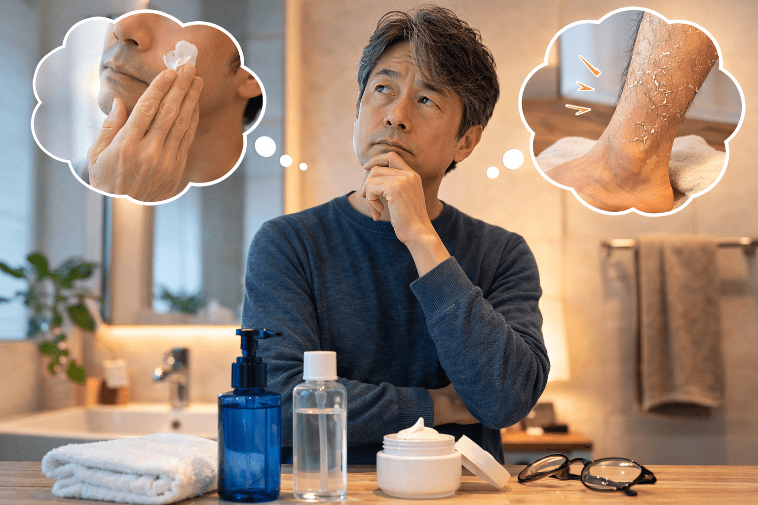 なんで顔だけ保湿するの？50代男性が気づいた“身体は放置”という不思議な習慣
